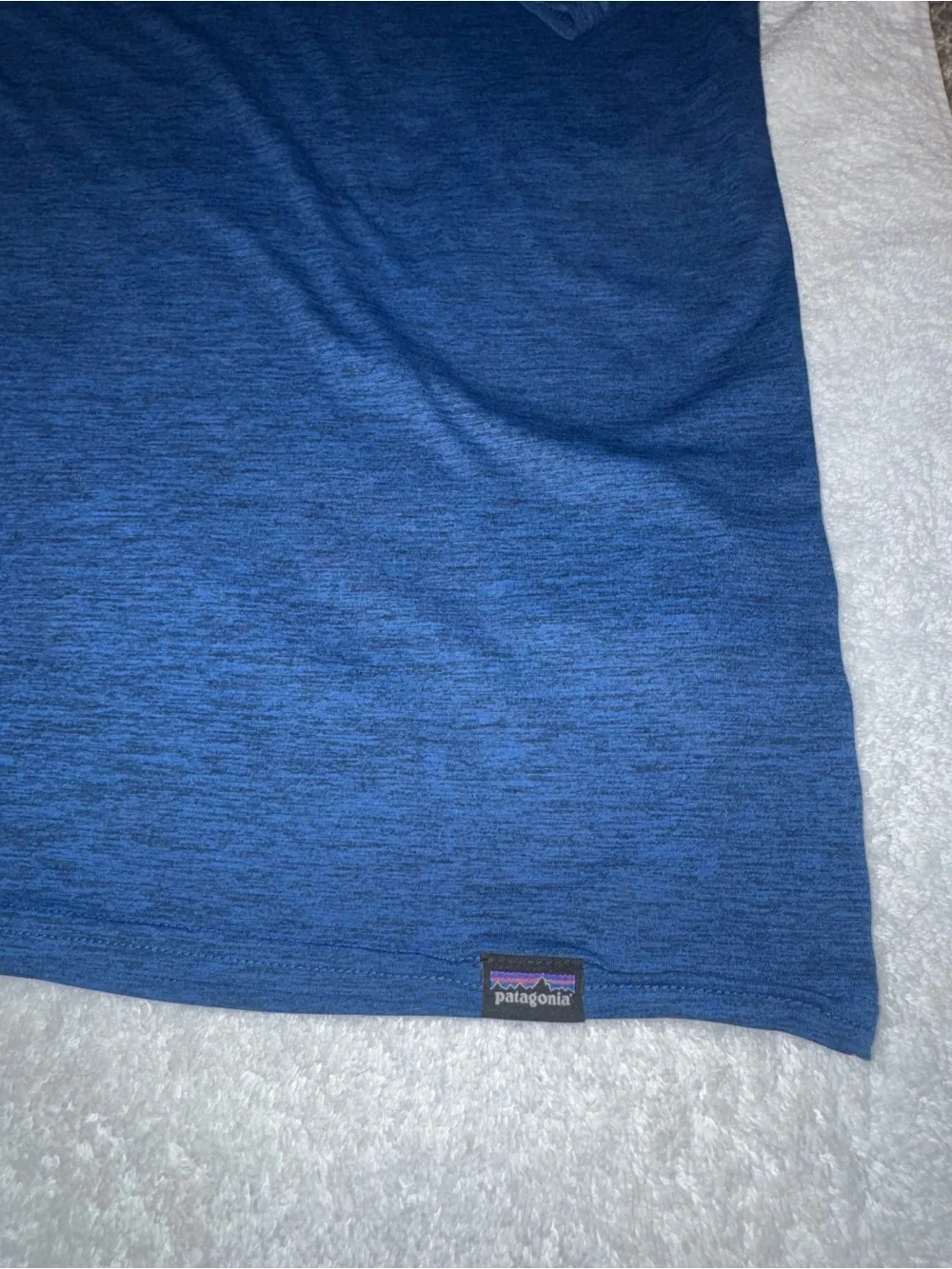 Patagonia Heathered Blue Short Sleeve Crew Tee - Picture 3 of 6